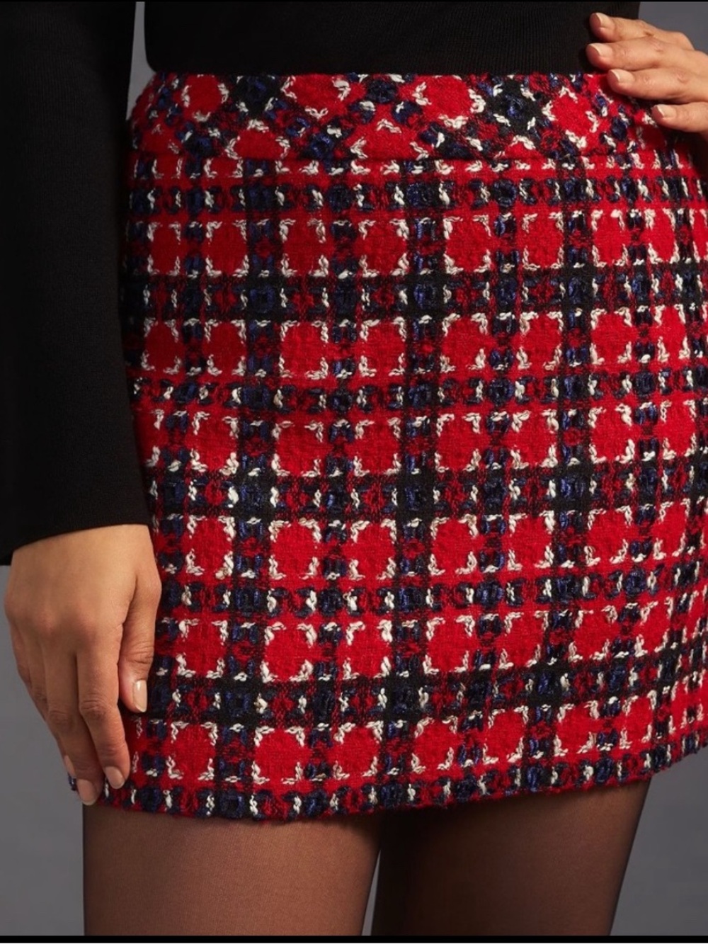 Anthropologie English Factory tweed mini skirt